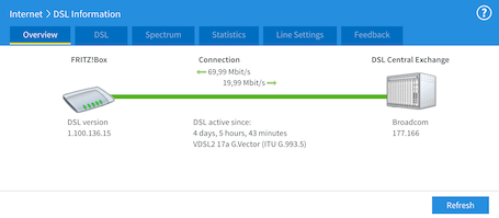 DSL Summary screen