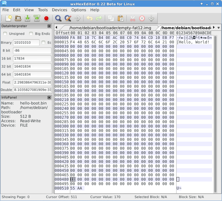 Hello World Bootloader in Assembly