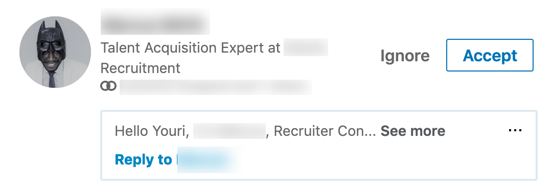 Recruiter is Batman